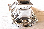 Aluminum Tunnel Ram Intake Manifold AFTER Chrome-Like Metal Polishing and Buffing Services