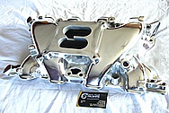 Blue Thunder Ford Cleveland 351 Aluminum V8 Intake Manifold AFTER Chrome-Like Metal Polishing and Buffing Services