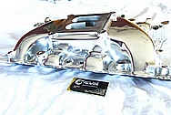 Blue Thunder Ford Cleveland 351 Aluminum V8 Intake Manifold AFTER Chrome-Like Metal Polishing and Buffing Services