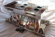Vintake Weiand Tunnel Ram Aluminum Intake Manifold AFTER Chrome-Like Metal Polishing and Buffing Services 