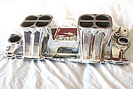 Weiand 350 Chevrolet 1940 Coupe Aluminum V8 Intake Manifold AFTER Chrome-Like Metal Polishing and Buffing Services