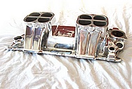 Weiand 350 Chevrolet 1940 Coupe Aluminum V8 Intake Manifold AFTER Chrome-Like Metal Polishing and Buffing Services
