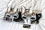 Aluminum Cross Section V8 Intake Manifold AFTER Chrome-Like Metal Polishing and Buffing Services Plus Custom Painting Services 