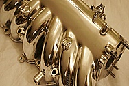 Toyota Supra 2JZGTE Aluminum Intake Manifold AFTER Chrome-Like Metal Polishing and Buffing Services