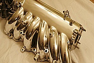 Toyota Supra 2JZGTE Aluminum Intake Manifold AFTER Chrome-Like Metal Polishing and Buffing Services