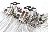 Weiand V8 Aluminum Intake Manifold AFTER Chrome-Like Metal Polishing and Buffing Services