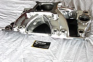 Aluminum V8 Intake Manifold AFTER Chrome-Like Metal Polishing and Buffing Services Plus Painting Services