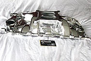 Chevy Aluminum Intake Manifold AFTER Chrome-Like Metal Polishing and Buffing Services / Restoration Services 