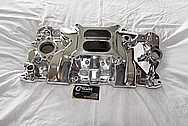 Edelbrock Performer RPM Aluminum Intake Manifold AFTER Chrome-Like Metal Polishing and Buffing Services / Restoration Services 