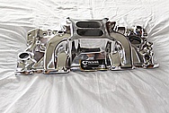Edelbrock Performer RPM Aluminum Intake Manifold AFTER Chrome-Like Metal Polishing and Buffing Services / Restoration Services 