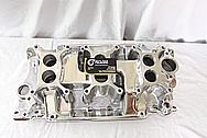 Z3X2 SBC Aluminum Intake Manifold AFTER Chrome-Like Metal Polishing and Buffing Services / Restoration Services