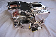 Edelbrock STR12 Aluminum V8 Intake Manifold AFTER Chrome-Like Metal Polishing and Buffing Services / Restoration Services