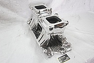 Edelbrock Tunnelram Aluminum Intake Manifold AFTER Chrome-Like Metal Polishing and Buffing Services / Restoration Services