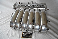 Mitsubishi 3000GT Aluminum Intake Manifold BEFORE Chrome-Like Metal Polishing and Buffing Services - Aluminum Polishing Services Plus Custom Painting Services