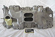 1970 Chevy Big Block V8 Vintage Aluminum Intake Manifold BEFORE Chrome-Like Metal Polishing and Buffing Services