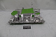 Aluminum V8 Engine Intake Manifold BEFORE Chrome-Like Metal Polishing and Buffing Services / Restoration Services - Aluminum Polishing 