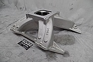 Edelbrock Victor Aluminum Intake Manifold BEFORE Chrome-Like Metal Polishing and Buffing Services - Aluminum Polishing