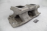 Holley Pro Dominator Aluminum V8 Intake Manifold BEFORE Chrome-Like Metal Polishing and Buffing Services - Aluminum Polishing Services