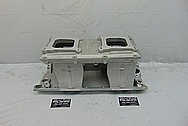 Edelbrock Tunnelram Aluminum Intake Manifold BEFORE Chrome-Like Metal Polishing and Buffing Services - Aluminum Polishing