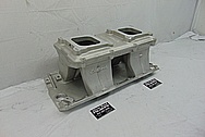 Edelbrock Tunnelram Aluminum Intake Manifold BEFORE Chrome-Like Metal Polishing and Buffing Services - Aluminum Polishing