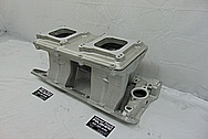 Edelbrock Tunnelram Aluminum Intake Manifold BEFORE Chrome-Like Metal Polishing and Buffing Services - Aluminum Polishing