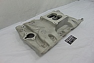 Oldsmobile 350 Offenhauser Aluminum Intake Manifold BEFORE Chrome-Like Metal Polishing and Buffing Services / Restoration Services - Aluminum Polishing