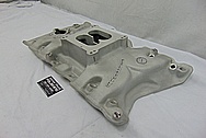 Oldsmobile 350 Offenhauser Aluminum Intake Manifold BEFORE Chrome-Like Metal Polishing and Buffing Services / Restoration Services - Aluminum Polishing