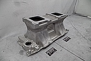 BBC Weiand 5981 Aluminum Intake Manifold BEFORE Chrome-Like Metal Polishing and Buffing Services / Restoration Services - Aluminum Polishing