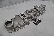 Eddie Meyer Aluminum Flathead Intake Manifold BEFORE Chrome-Like Metal Polishing - Aluminum Polishing