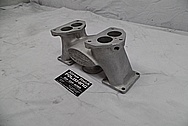 Eddie Meyer Aluminum Flathead Intake Manifold BEFORE Chrome-Like Metal Polishing - Aluminum Polishing