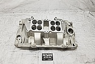 Edelbrock Dual Quad Oval Port Aluminum Intake Manifold BEFORE Chrome-Like Metal Polishing - Aluminum Polishing