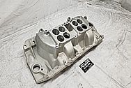 Edelbrock Dual Quad Oval Port Aluminum Intake Manifold BEFORE Chrome-Like Metal Polishing - Aluminum Polishing