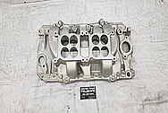 Edelbrock Dual Quad Oval Port Aluminum Intake Manifold BEFORE Chrome-Like Metal Polishing - Aluminum Polishing