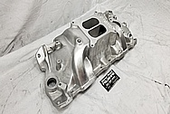 Edelbrock Performer RPM Aluminum Intake Manifold BEFORE Chrome-Like Metal Polishing - Aluminum Polishing - Intake Polishing