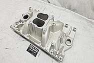 Edelbrock Aluminum Intake Manifold BEFORE Chrome-Like Metal Polishing - Aluminum Polishing