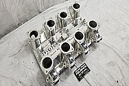 Inglese Aluminum Intake Manifold BEFORE Chrome-Like Metal Polishing - Aluminum Polishing