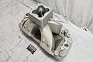 Brodix Aluminum Intake Manifold BEFORE Chrome-Like Metal Polishing and Buffing Services - Aluminum Polishing Services 