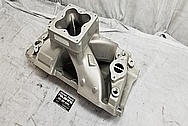 Brodix Aluminum Intake Manifold BEFORE Chrome-Like Metal Polishing and Buffing Services - Aluminum Polishing Services 