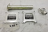 Aluminum Intake Manifold Spacers BEFORE Chrome-Like Metal Polishing and Buffing Services - Aluminum Polishing