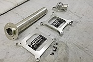 Aluminum Intake Manifold Spacers BEFORE Chrome-Like Metal Polishing and Buffing Services - Aluminum Polishing