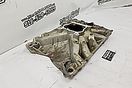 Edelbrock Aluminum 8 Cylinder Intake Manifold BEFORE Chrome-Like Metal Polishing and Buffing Services - Aluminum Polishing