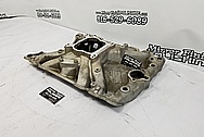 Edelbrock Aluminum 8 Cylinder Intake Manifold BEFORE Chrome-Like Metal Polishing and Buffing Services - Aluminum Polishing