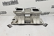 Weiand Aluminum V8 Intake Manifold BEFORE Chrome-Like Metal Polishing and Buffing Services - Aluminum Polishing