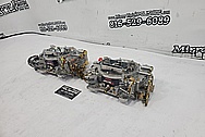 Edelbrock Aluminum V8 Intake Manifold and Carburetors BEFORE Chrome-Like Metal Polishing and Buffing Services / Restoration Services - Aluminum Polishing