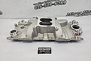 Edelbrock Performer RPM Aluminum 8 Cylinder Intake Manifold Project BEFORE Chrome-Like Metal Polishing and Buffing Services / Restoration Services - Aluminum Polishing