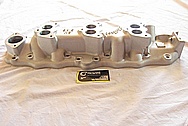 Edelbrock Aluminum Intake Manifold BEFORE Chrome-Like Metal Polishing and Buffing Services