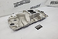 Edelbrock Performer RPM Aluminum 8 Cylinder Intake Manifold Project BEFORE Chrome-Like Metal Polishing and Buffing Services / Restoration Services - Aluminum Polishing