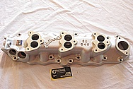 Edelbrock Aluminum Intake Manifold BEFORE Chrome-Like Metal Polishing and Buffing Services