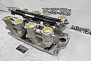 Ingles Aluminum Intake Manifold, Throttle Bodies and Stacks BEFORE Chrome-Like Metal Polishing and Buffing Services / Restoration Services - Aluminum Polishing