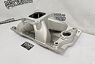 Edelbrock Aluminum Intake Manifold BEFORE Chrome-Like Metal Polishing and Buffing Services / Restoration Services - Aluminum Polishing